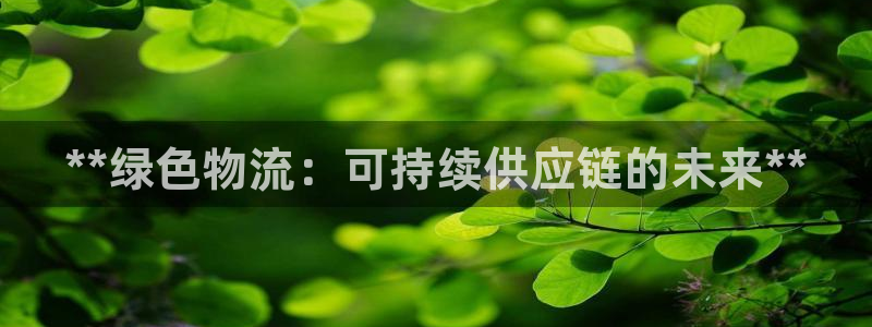 28圈注册入口与教程：**绿色物流：