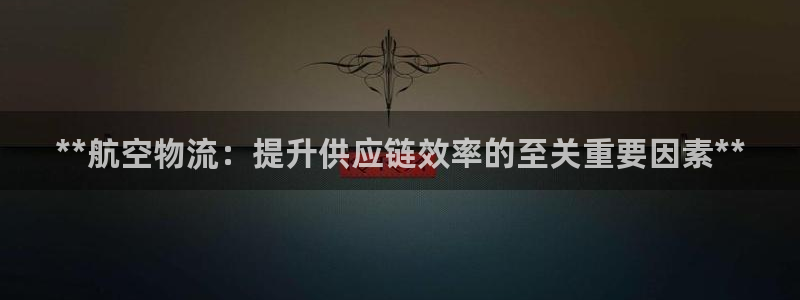 28圈官网平台：**航空物流：提升供