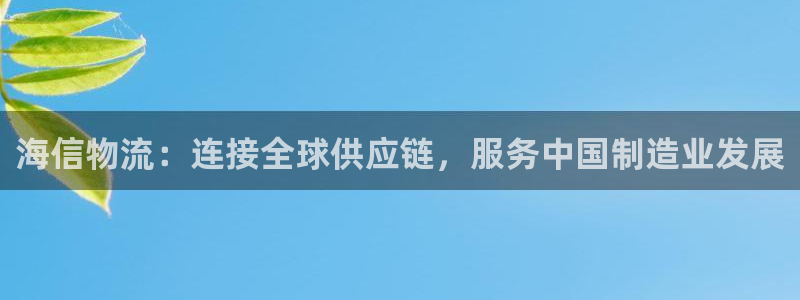 28圈链官网：海信物流：连接全球供应