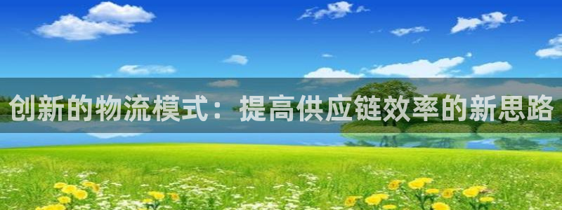 28圈充值不处理：创新的物流模式：提